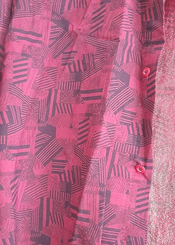 Bordo Bohem Uzun Kollu Gömlek - Görsel 4