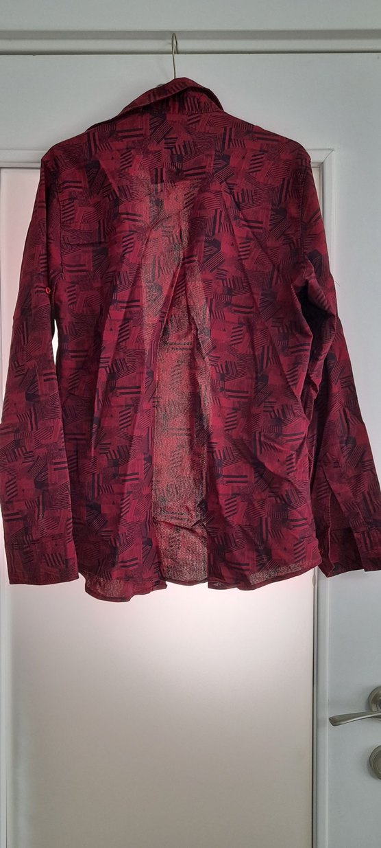 Bordo Bohem Uzun Kollu Gömlek - Görsel 2