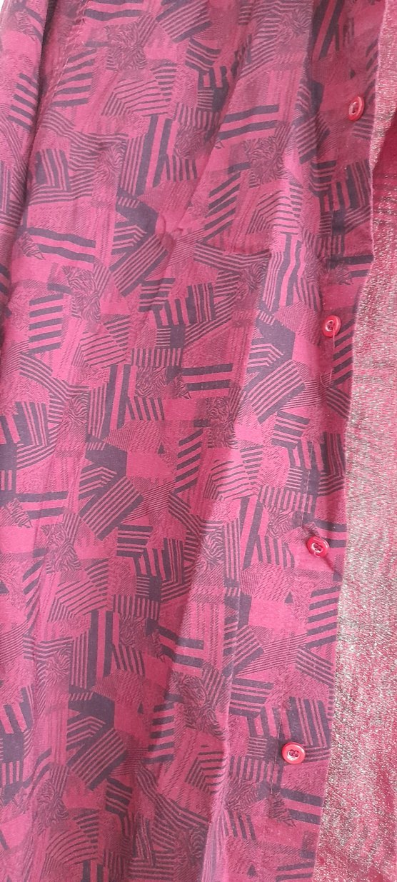 Bordo Bohem Uzun Kollu Gömlek - Görsel 4