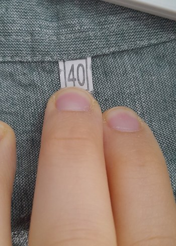 haki Uzun Keten Düğmeli Hamile ve bayan gömlek - Görsel 3