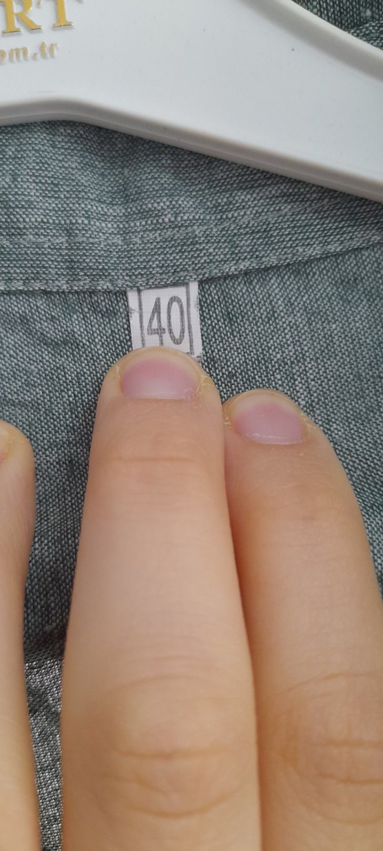 haki Uzun Keten Düğmeli Hamile ve bayan gömlek - Görsel 3