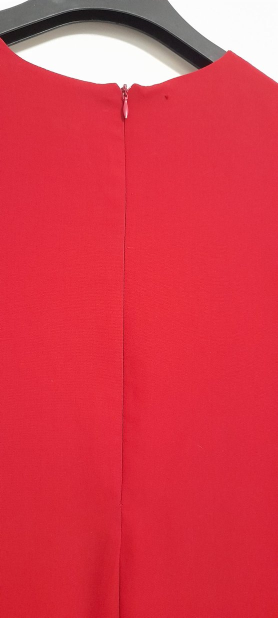 Kırmızı Midi Uzun Kollu Tunik - Görsel 5