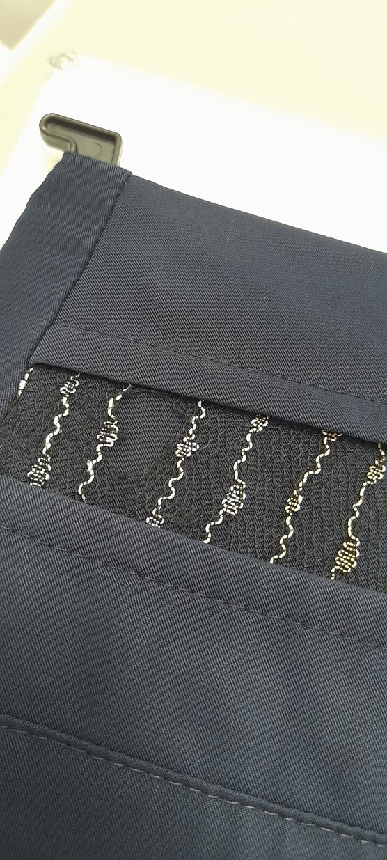 Drapeli Uzun Lacivert Kadın Etek - Görsel 2