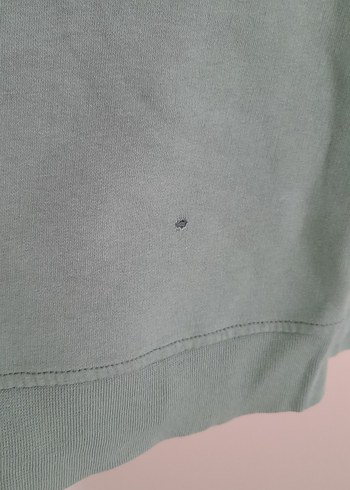 su yeşili Uzun Kollu Minimalist Sweatshirt - Görsel 3