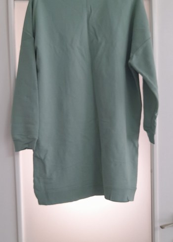 su yeşili Uzun Kollu Minimalist Sweatshirt - Görsel 2