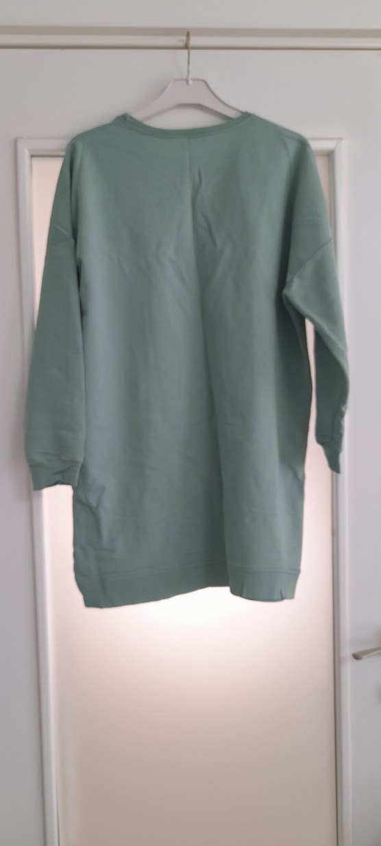 su yeşili Uzun Kollu Minimalist Sweatshirt - Görsel 2