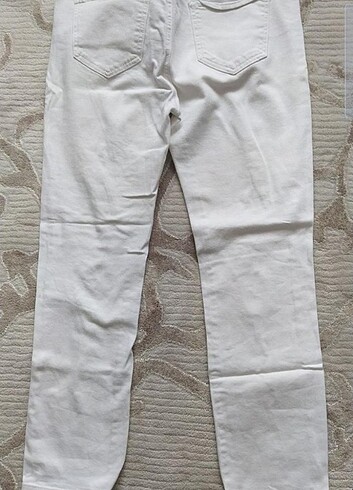 l Beden beyaz Renk Koton Beyaz Jean Pantolon