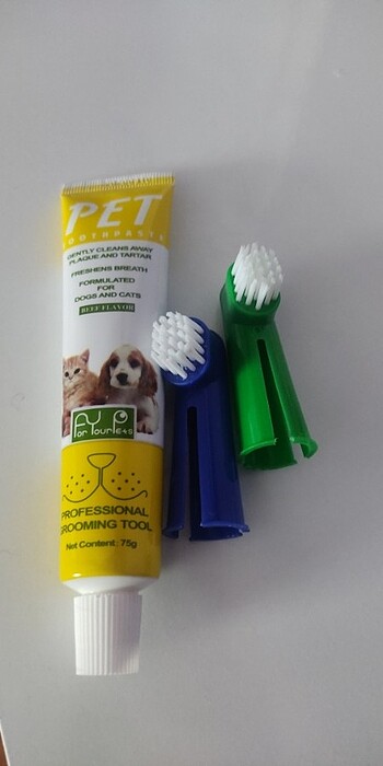 Kedi köpek diş fırçası seti 