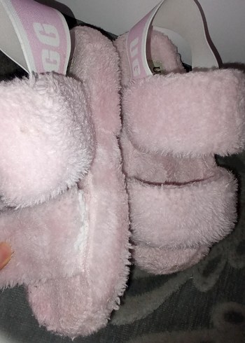 Pembe Peluş Kadın Terlik - Görsel 3