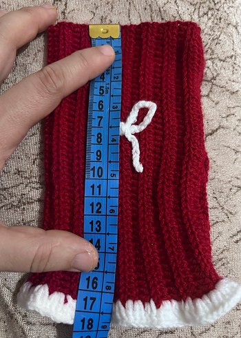 Kırmızı Örgü Kadın Eldiven - Görsel 6