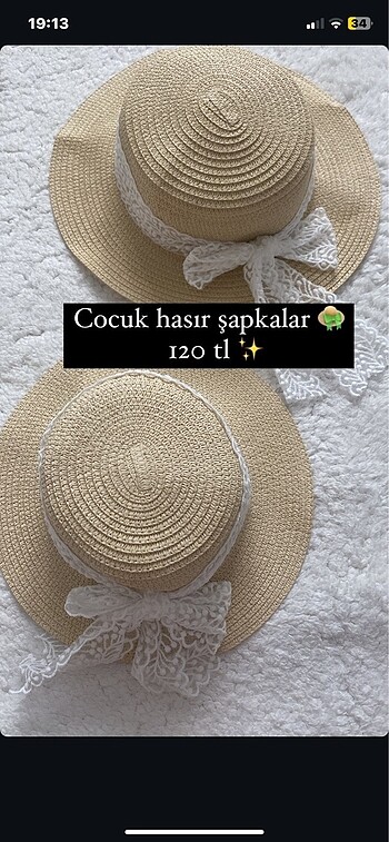 Çocuk hasır şapka