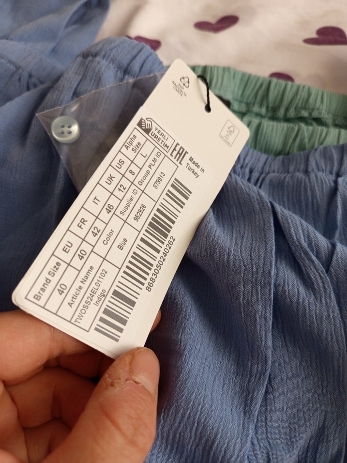 mavi Uzun Keten Bohem Elbise - Görsel 3