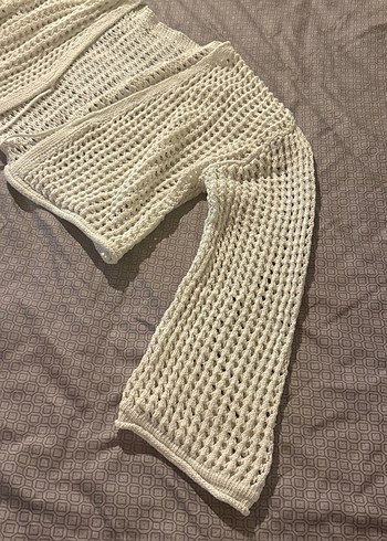 Bohem Tarz Örgü Uzun Kollu Kadın Kazak - Görsel 3