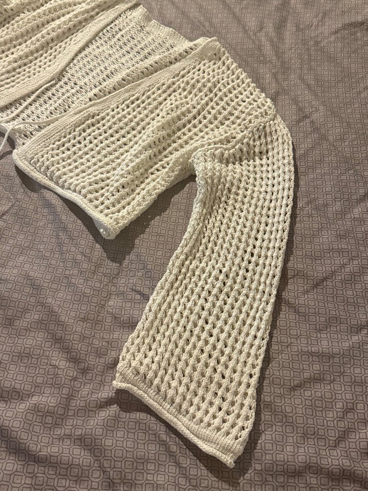 Bohem Tarz Örgü Uzun Kollu Kadın Kazak - Görsel 3