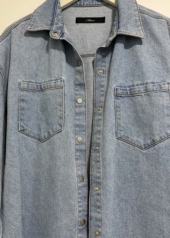 Mavi  Kadın Kot Ceket - Görsel 2