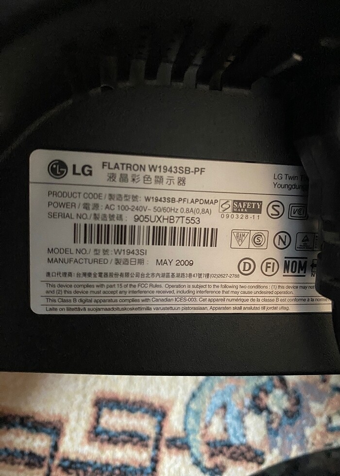 Lg w1943 Monitör 18,5 inç - Görsel 5
