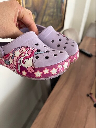 24 Beden mor Renk Crocs Çocuk Terlik