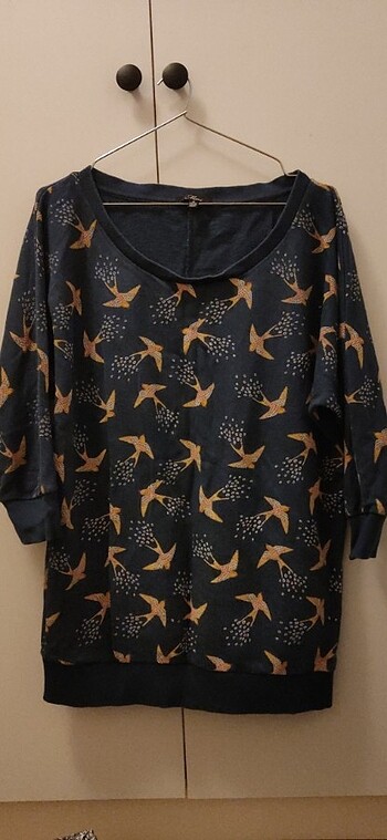Mavi yarım kol sweatshirt