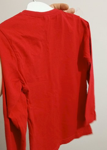 Kırmızı Baskılı Uzun Kollu Çocuk Atlet - Görsel 3