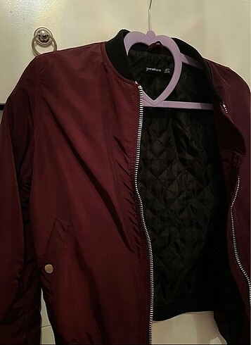 Bershka Bordo bomber ceket