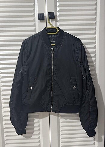 Siyah bomber ceket