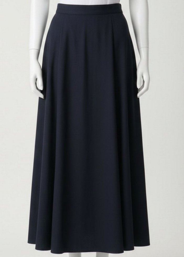 Lacivert Uzun Etek - Görsel 2