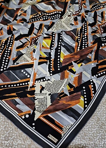 Vakko twill ipek eşarp  - Görsel 3