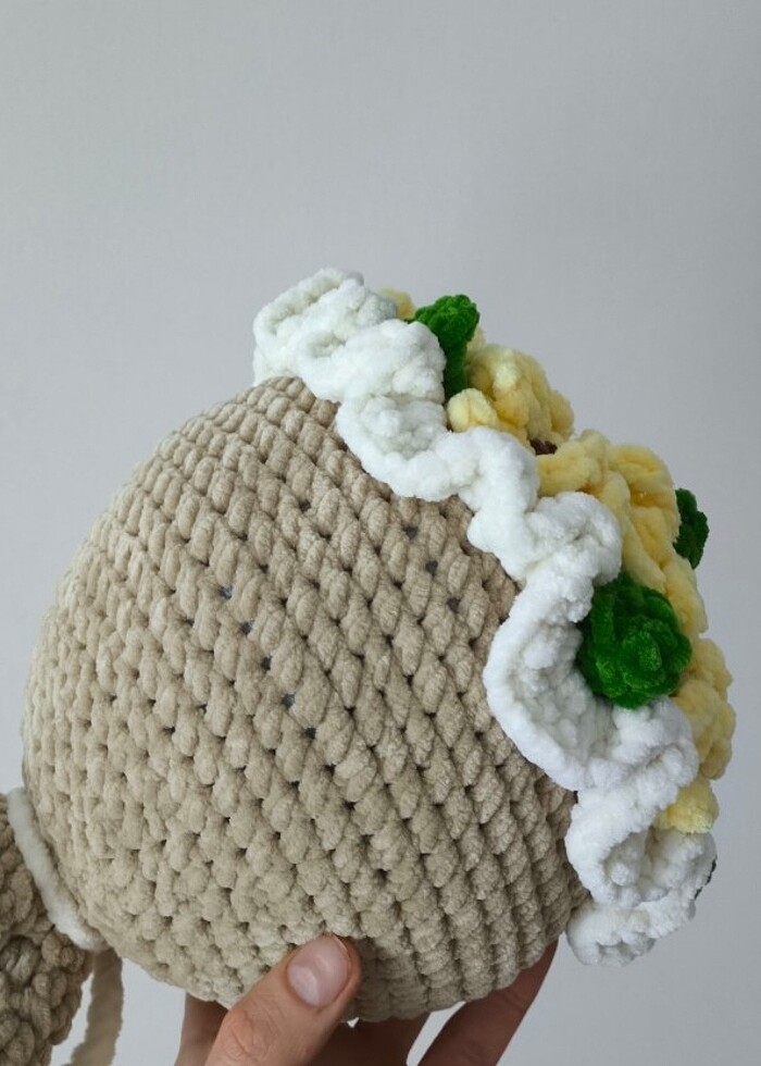 Örgü papatya buketi - Görsel 4