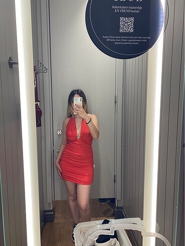 Koton nar çiçeği rengi elbise
