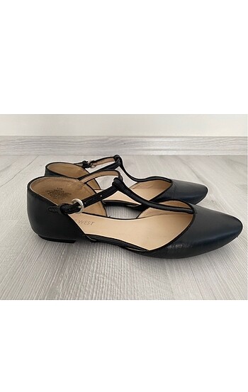 Nine West Nine West T Bant Siyah Ayakkabı/Babet