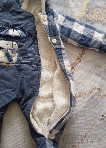 Kahverengi Örgü Erkek Bebek Tulumu - Görsel 2