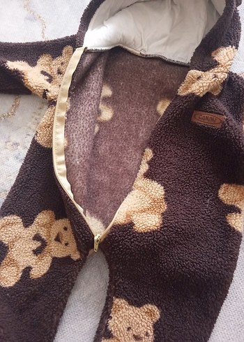 Kahverengi Örgü Erkek Bebek Tulumu - Görsel 5