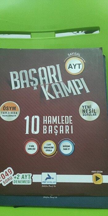Paraf yayınları Ayt başarı kampı kamp kitabı 10 hamlede başarı 