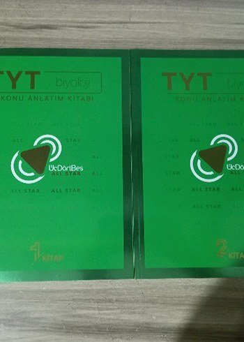 TYT Biyoloji Konu Anlatım Kitapları 2 Kitap 345 allstar