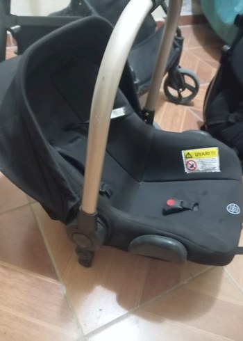 Siyah Bebek Arabası ve Taşıma Koltuğu Seti - Görsel 2