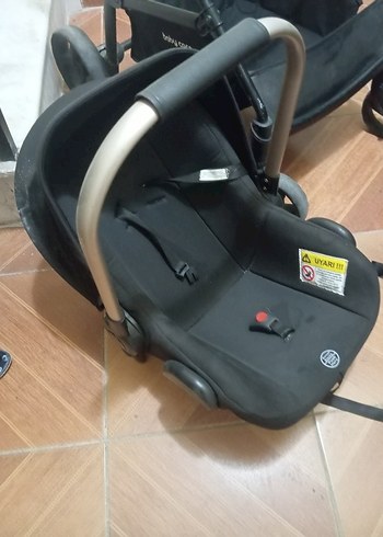 Siyah Bebek Arabası ve Taşıma Koltuğu Seti - Görsel 3