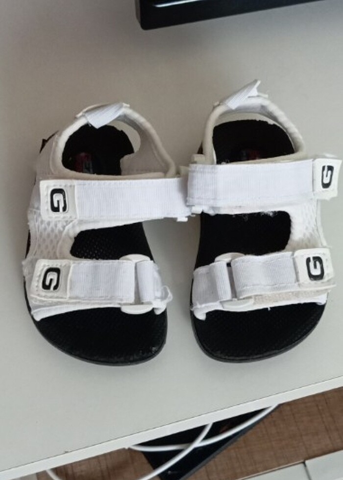 Beyaz bebek sandalet - Görsel 2