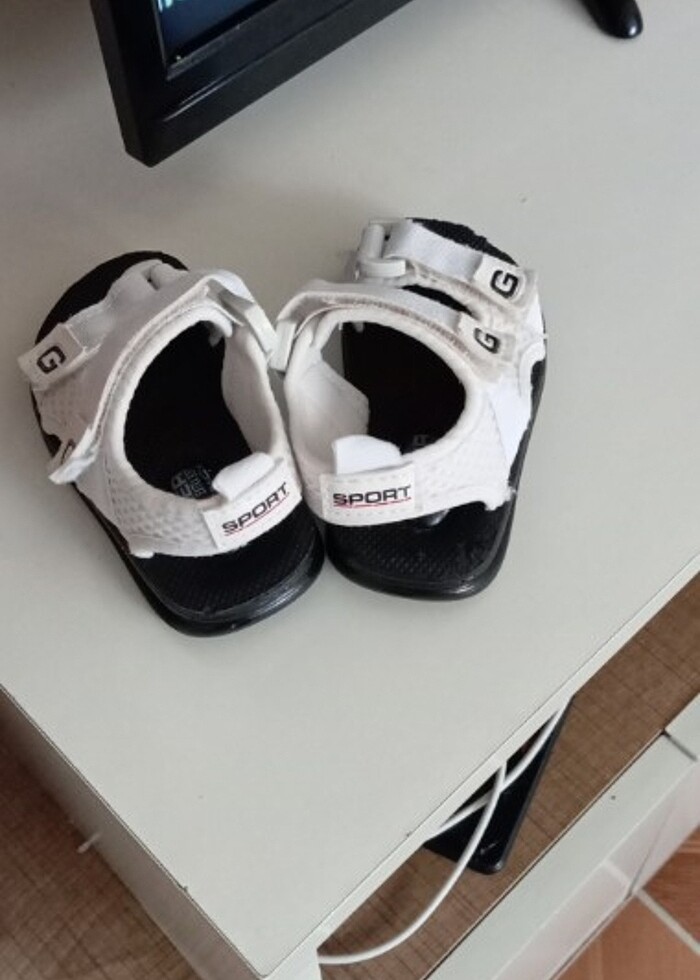 Beyaz bebek sandalet - Görsel 4