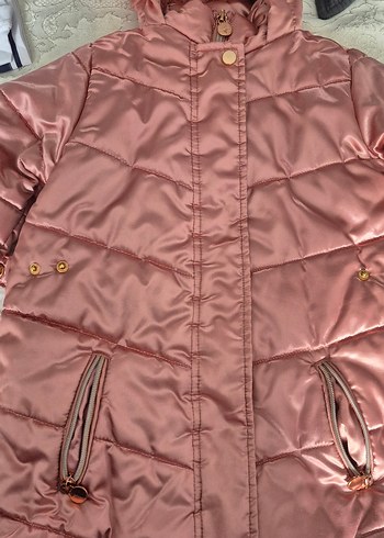 Parlak Pembe kız çocuk mont