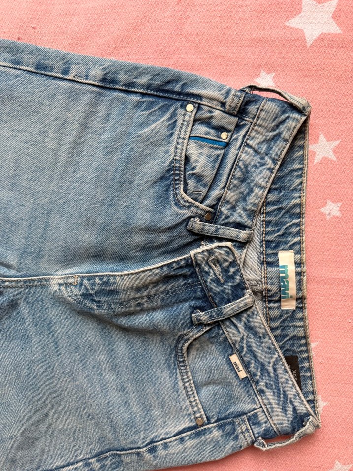 Kadın Normal Boy Bol Kesim Denim Pantolon - Görsel 2