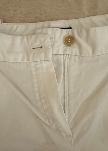 Bej Kadın Mini Şort Pamuklu Rahat Kesim - Görsel 3