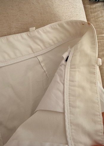 Bej Kadın Mini Şort Pamuklu Rahat Kesim - Görsel 6