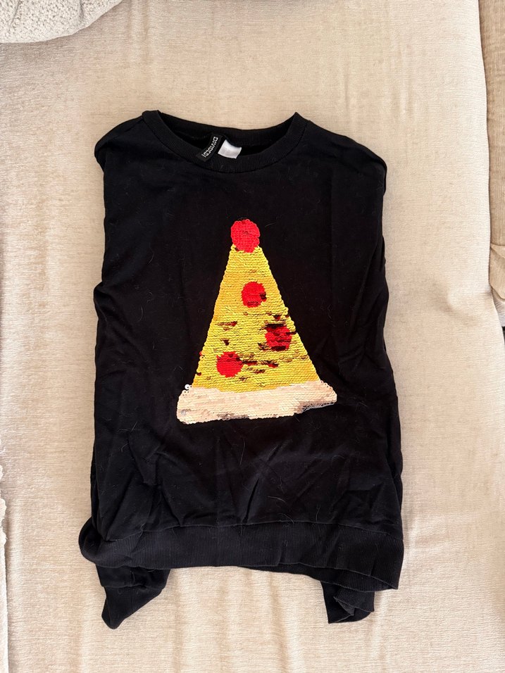 Kırmızı Baskılı Kadın Sweatshirt - Görsel 3