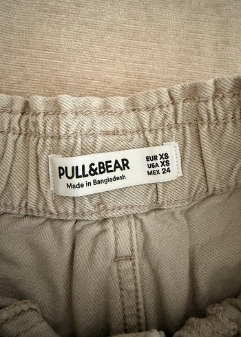 Yüksek Bel Bej Mini Şort - Görsel 4