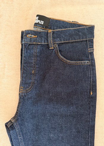 Lacivert Kadın Denim Midi Pantolon - Görsel 3