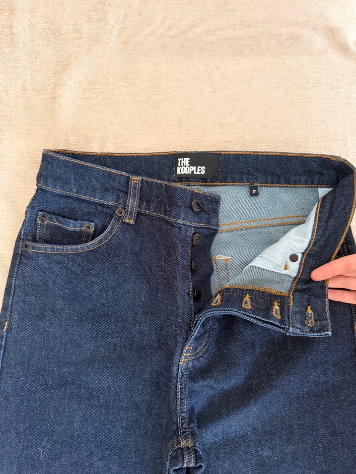 Lacivert Kadın Denim Midi Pantolon - Görsel 4