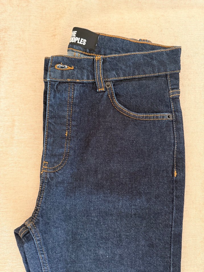 Lacivert Kadın Denim Midi Pantolon - Görsel 3
