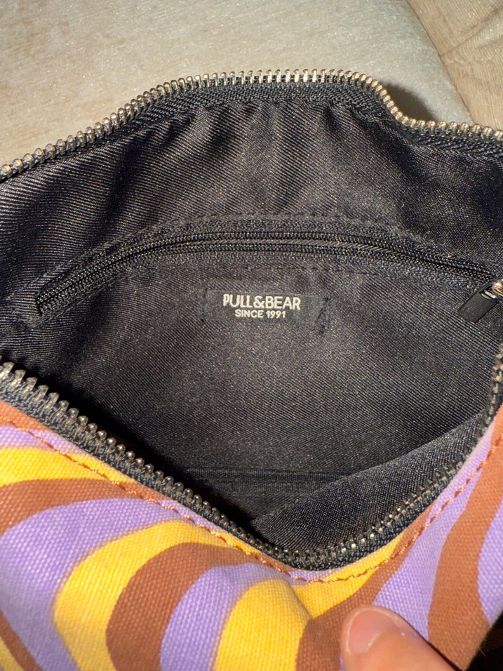 Retro Mor Dalgalı Desenli Kadın Çanta - Görsel 4