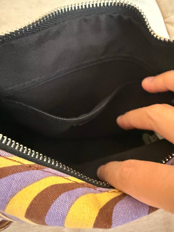 Retro Mor Dalgalı Desenli Kadın Çanta - Görsel 5