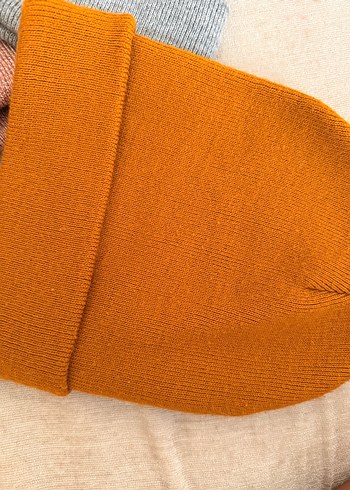 Gri Kadın Yün Örgü Bere - Görsel 3